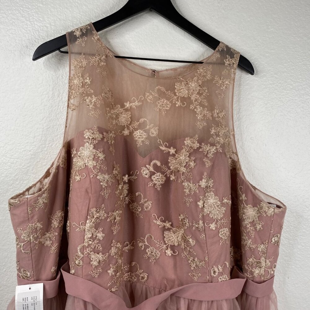 Azazie Dress Bridesmaid Mother Of The Bride Sleeveless Dusty Rose Sz A30 NWT - Picture 6 of 16